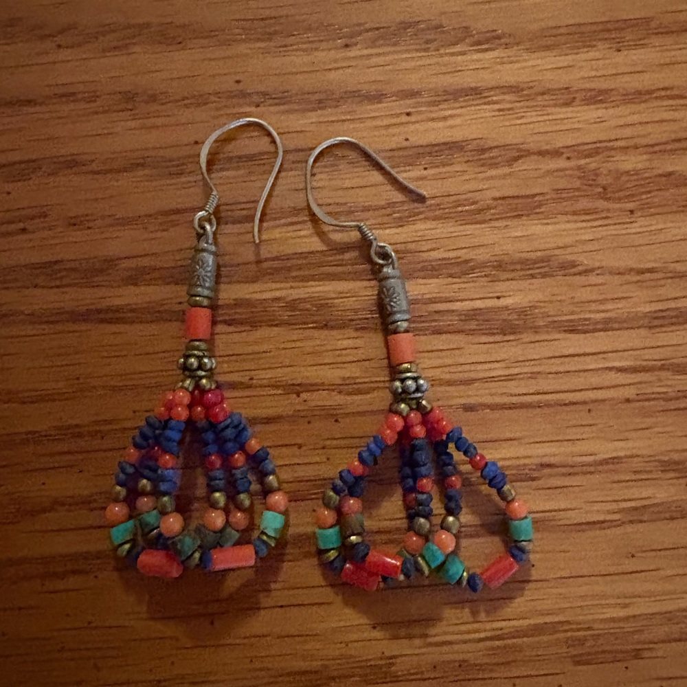 Bohemian Multicolor Beaded Earrings